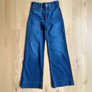 J. Crew Five Pocket Wide Leg Trouser Jeans, size: 23